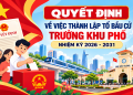 QUYẾT ĐỊNH VỀ VIỆC THÀNH LẬP TỔ BẦU CỬ TRƯỞNG KHU PHỐ 1, PHƯỜNG BẾN THÀNH, NHIỆM KỲ 2026 – 2031